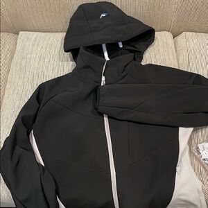 Black and White Hooded Jacket